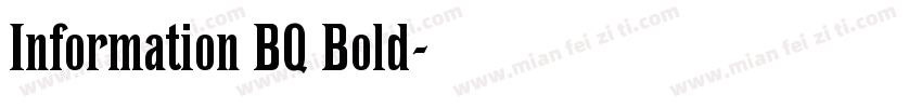 Information BQ Bold字体转换
